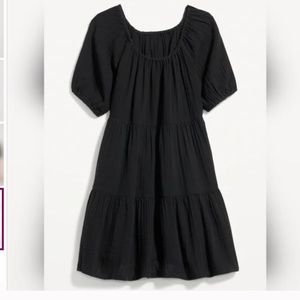Old navy puffed sleeve, tiered mini swing dress mp